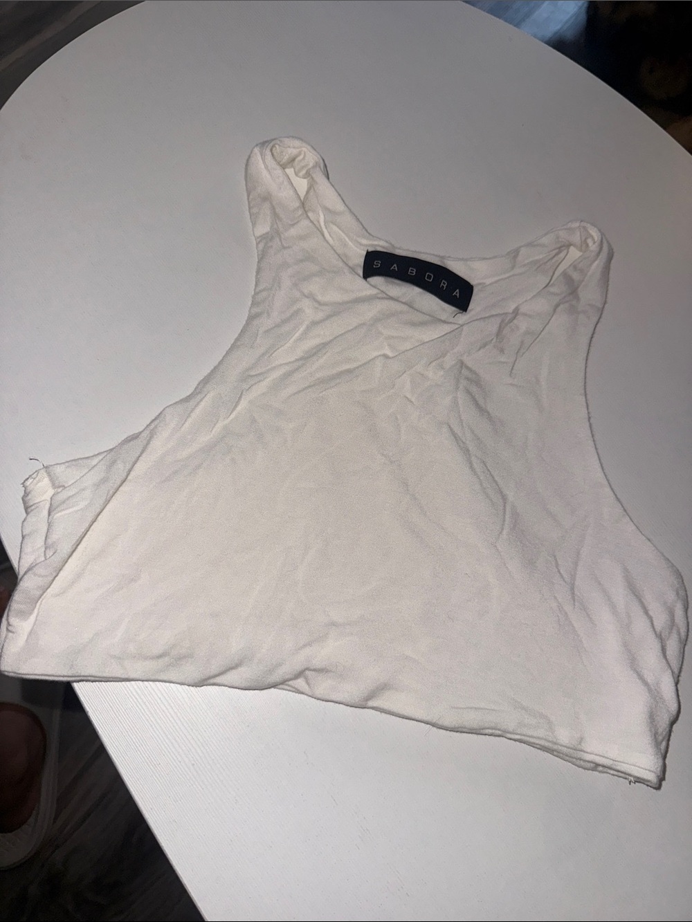 Sabora White Women's Cropped Tank